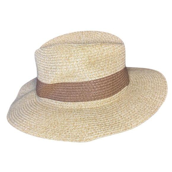 Pierre Cardin Stylish Cream & Tan Fedora Hat - Picture 2 of 8